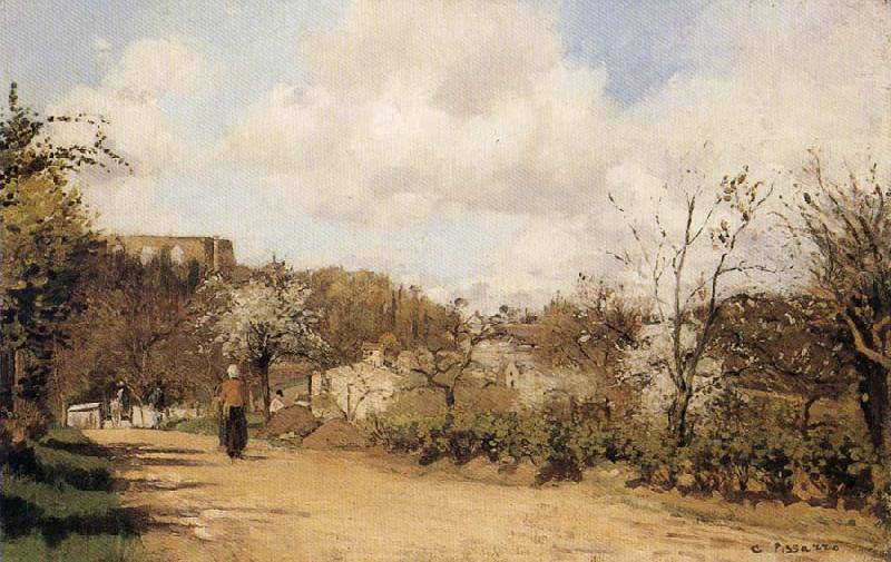 Camille Pissarro Spring in Louveciennes France oil painting art